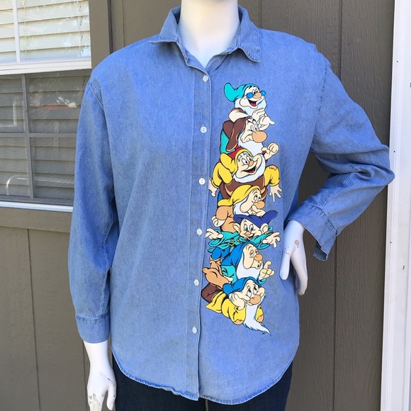 Disney Tops - Vintage Seven Dwarfs Button Down